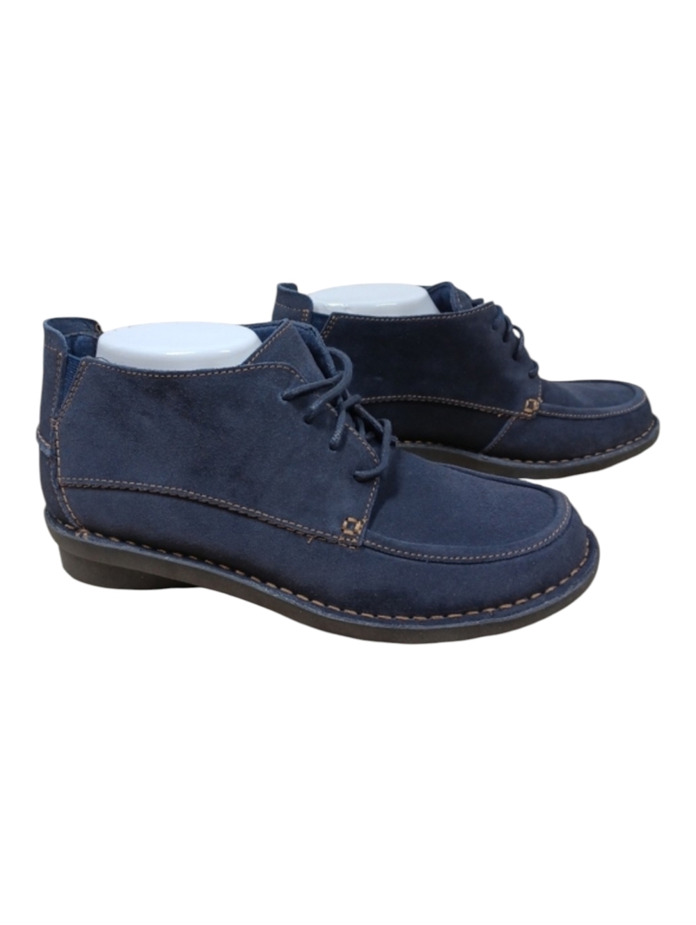 Clarks Bendables Navy Blue Ankle Boots Bootie Shoes New Women's Size 8 Wide